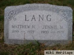 Jennie M Lang