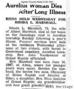 Rhoda Lucinda Shipman Marshall