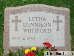 Letha D Dennison Whitford