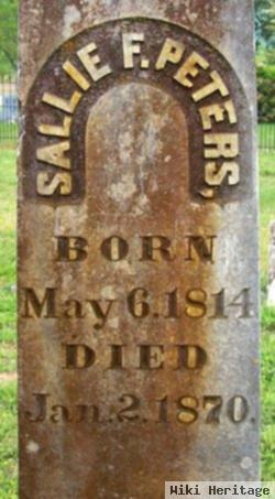 Sarah Elizabeth "sallie" Taliaferro Peters