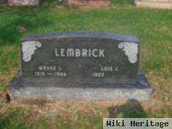 Wayne L Lembrick