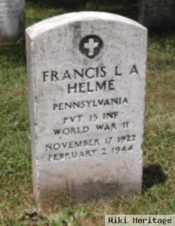 Pvt Francis Leo Aloysius Helme