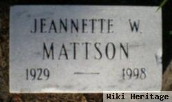 Jeanette W. Mattson