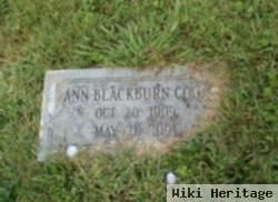 Annie Laura "ann" Blackburn Cook