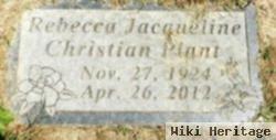 Rebecca Jacaueline "jackie" Christian Plant