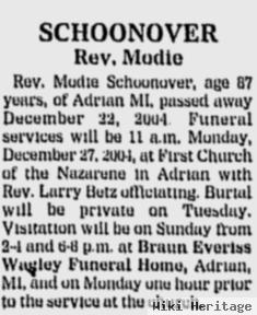 Rev Modie Merlin Schoonover