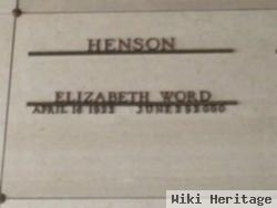Elizabeth Word Henson