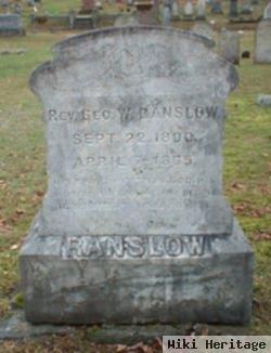 Rev George Washington Ranslow