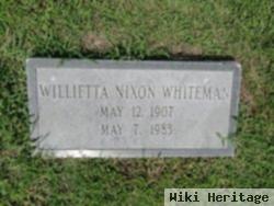 Willietta Nixon Whiteman