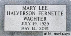 Mary Lee Halverson Wachter