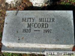 Betty Miller Mccord