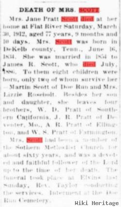 "jane" Pratt Scott