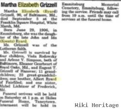 Martha Elizabeth Byard Grizzell