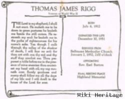 Thomas James "tom" Rigg