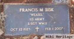 Francis M "weasel" Sisk