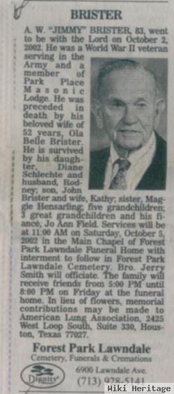 Alfred W. "jimmy" Brister