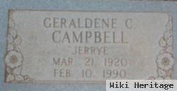 Geraldine C "jerrye" Campbell
