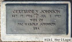 Gertrude V Johnson