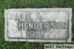 Sarah A "sadie" Henderson