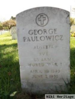 Pvt George Paulowicz