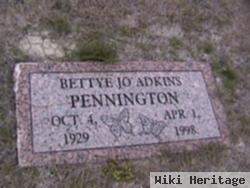 Betty Jo Adkins Pennington