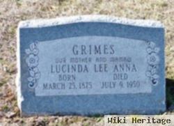 Lucinda Lee Anna "leah" Mayes Grimes