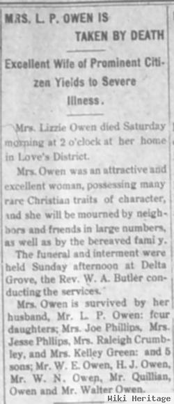 Martha Elizabeth S "lizzie" Crumbley Owen