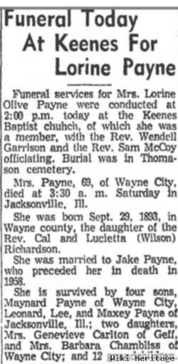 Lorine Olive Richardson Payne