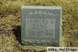 Frances M Lang