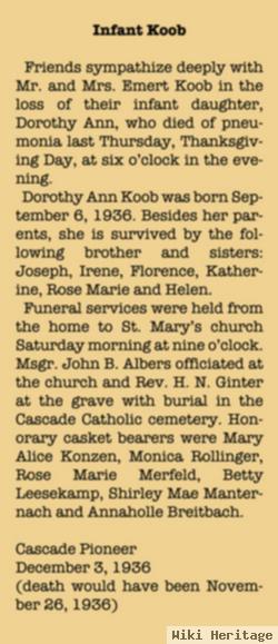 Dorothy Ann Koob