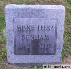 Minnesota "minnie" Leeka Benham