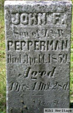 John F Pepperman