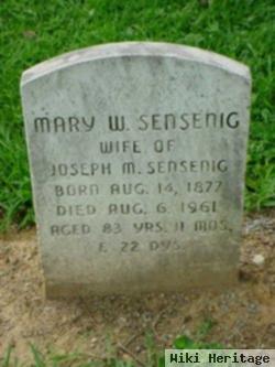 Mary W Sensenig