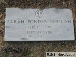 Sarah Ponder English