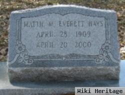 Mattie M. Everett Hays