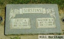 Walter H A Sirstins
