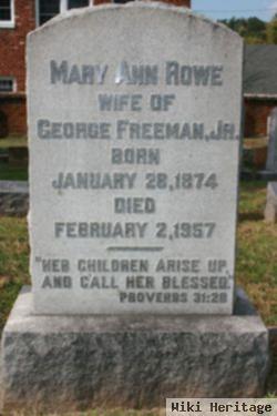 Mary Ann Rowe Freeman