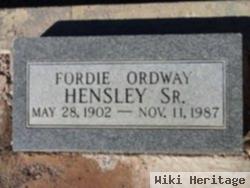 Fordie Ordway Hensley, Sr