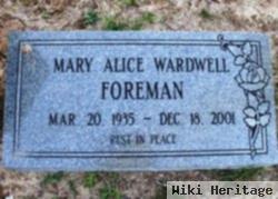 Mary Alice Wardwell Foreman