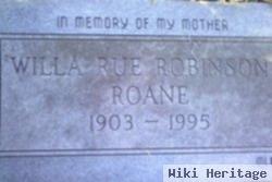 Willa Rue Robinson Roane