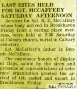 Sgt R. E. Mccaffery