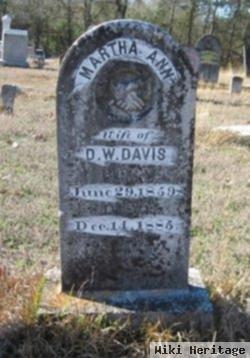 Martha Ann "mattie" Daniel Davis