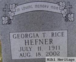 Georgia T. Rice Hefner