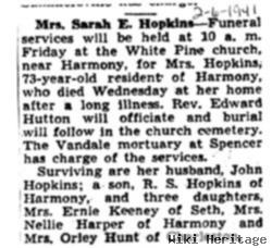 Sarah E. Shouldis Hopkins