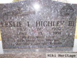 Leslie L Highley, Iii