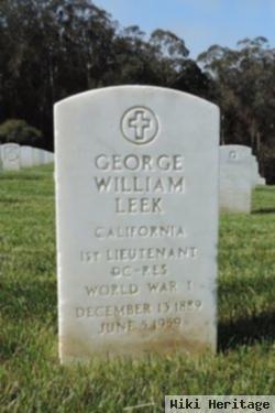 Dr George William Leek, Jr