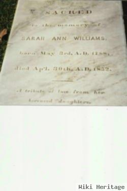 Sarah Ann Williams