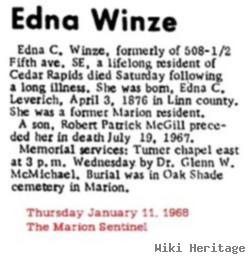 Edna Carol Leverich Winze