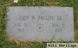 John W. Pauling, Iii