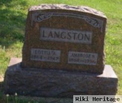 Ambrose B Langston